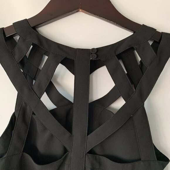 BCBGMaxAzria Women's Black Jada Cutout Tank Top Size XXS - Picture 4 of 8